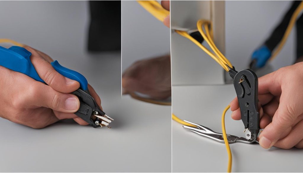 assembling extension cord plug