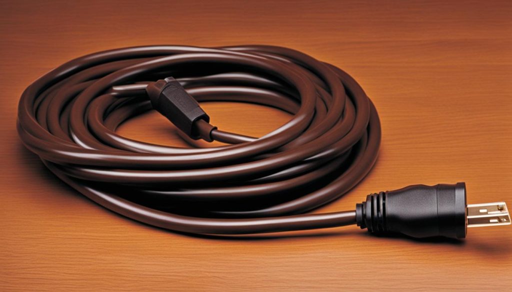 brown extension cord