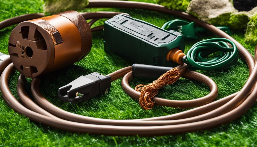 outdoor brown extension cord