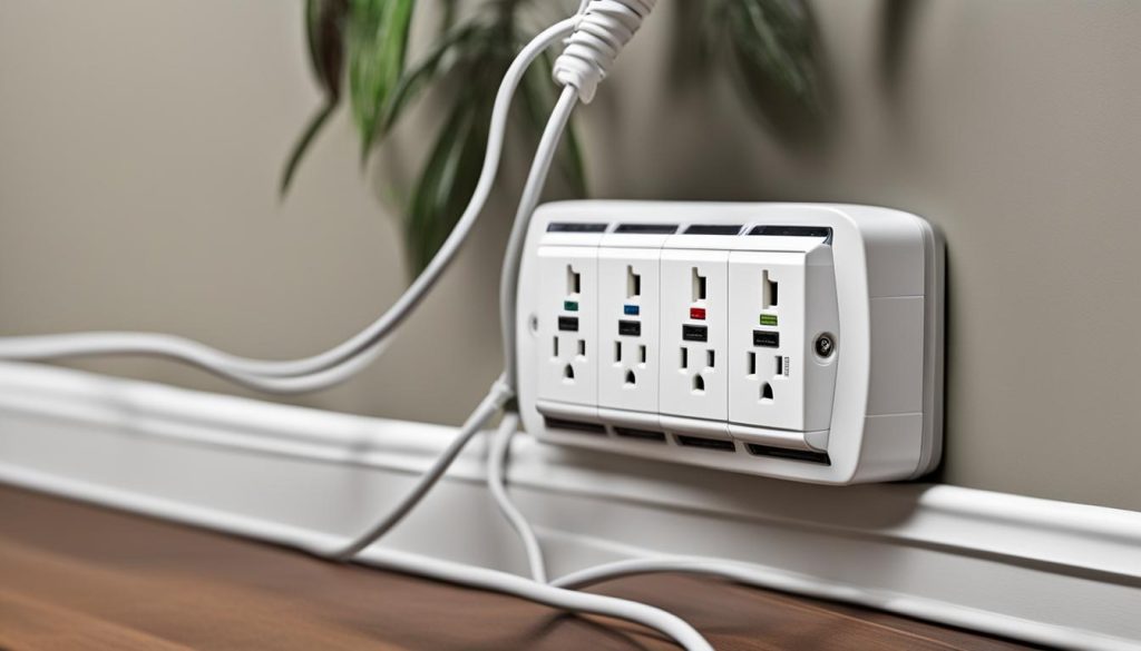 surge protector with built-in extension cord