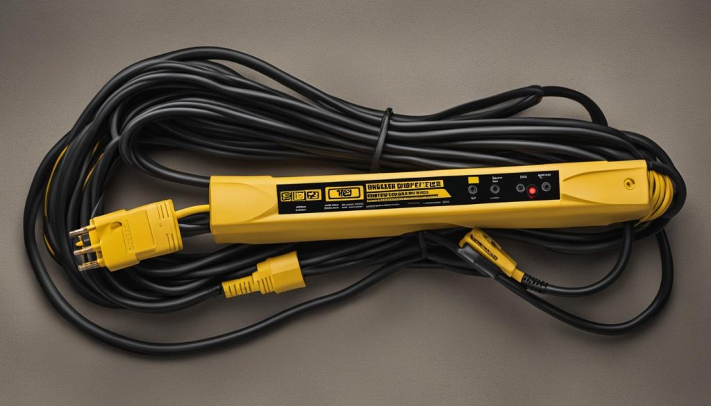 industrial extension cord with multiple outlets