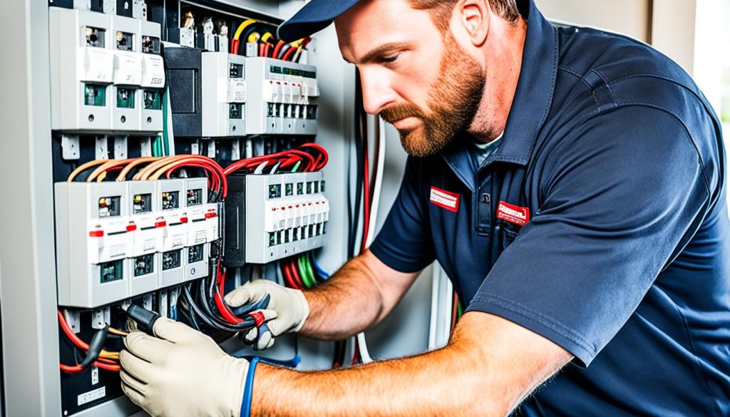 hiring electrician for surge protector installation