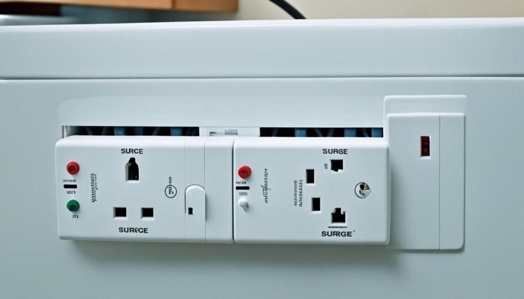 surge protector placement