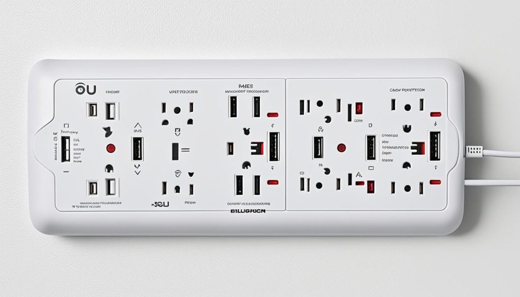 surge protector power strip with USB ports