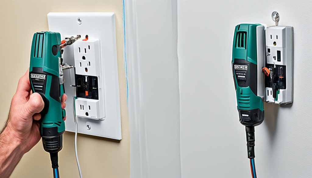 Mounting surge protector on wall
